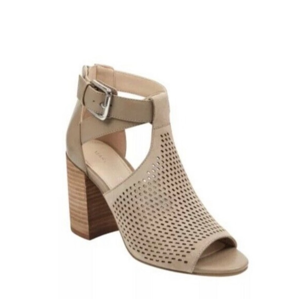 Marc Fisher Gabie Stacked Heel Open Toe Bootie Sandals NWOB
